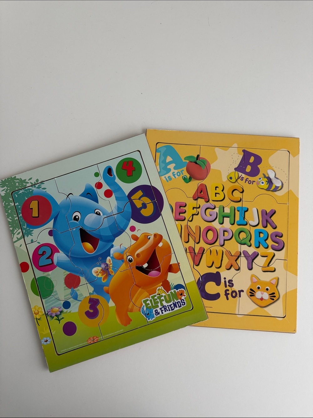 Playskool Wooden Puzzles - Hasbro - PlayDoh - Set of 2 - Beginner - Easy - Learn